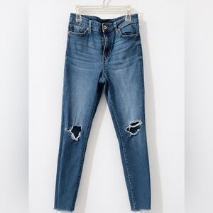 Kendall & Kylie Medium Blue Distressed Skinny Jeans